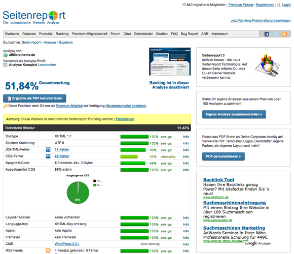 Seitenreport